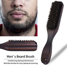 Load image into Gallery viewer, Wooden Handle Boar Brush Cleaning Hair Men Beard Brush Anti-static Barber Shop Hair Styling Comb Shaving Tools, Beard Brush