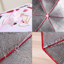 Load image into Gallery viewer, Folding Food Cover Keep Foods Warm Aluminum Foil Cover, Blue Tableware Pattern, Size: 60*60*17cm, Size: 60*60*17cm, Blue, Size: 60*60*17cm, Red, Size: 70*70*17cm, Pink, Size: 70*70*17cm, Blue, Size: 80*80*17cm, Blue, Size: 80*80*17cm, Pink             ...