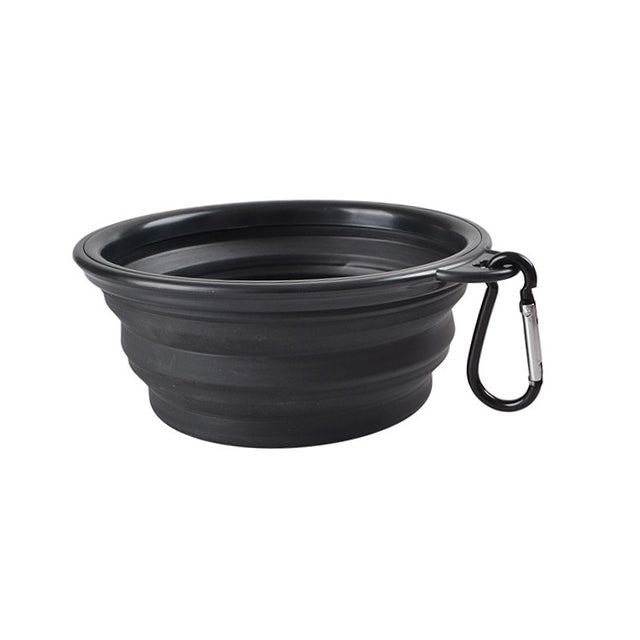 Portable Pet Folding Feeding Bowl Silicone Water Dish Feeder Puppy Travel Bowl, Random Color Delivery, Bowl Diameter: 13cm