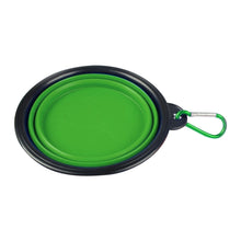 Load image into Gallery viewer, Portable Pet Folding Feeding Bowl Silicone Water Dish Feeder Puppy Travel Bowl, Random Color Delivery, Bowl Diameter: 13cm