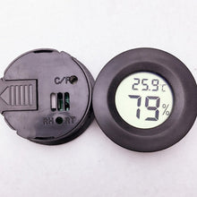Load image into Gallery viewer, Digital Round Shaped Reptile Box Centigrade Thermometer &amp; Hygrometer with Screen Display