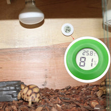 Load image into Gallery viewer, Digital Round Shaped Reptile Box Centigrade Thermometer &amp; Hygrometer with Screen Display