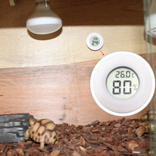 Load image into Gallery viewer, Digital Round Shaped Reptile Box Centigrade Thermometer &amp; Hygrometer with Screen Display