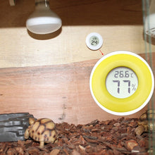 Load image into Gallery viewer, Digital Round Shaped Reptile Box Centigrade Thermometer &amp; Hygrometer with Screen Display