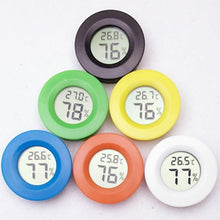 Load image into Gallery viewer, Digital Round Shaped Reptile Box Centigrade Thermometer &amp; Hygrometer with Screen Display