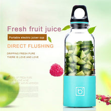 Load image into Gallery viewer, Bingo 500ml Mini Portable USB Rechargeable Electric Juicer Cup  Juicer Blender, 22000 Revolutions Per Minute, 2 Blade Head Blue, 2 Blade Head Purple, 2 Blade Head Red, 2 Blade Head Pink, 2 Blade Head Green