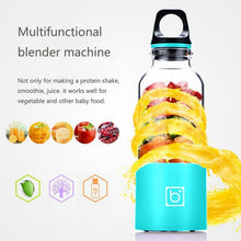 Load image into Gallery viewer, Bingo 500ml Mini Portable USB Rechargeable Electric Juicer Cup  Juicer Blender, 22000 Revolutions Per Minute, 2 Blade Head Blue, 2 Blade Head Purple, 2 Blade Head Red, 2 Blade Head Pink, 2 Blade Head Green