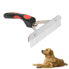Load image into Gallery viewer, Big Dog Hair Combs Stainless Steel Pet Grooming Rake Comb Rubber Handle Hairdressing Brush Tool, Size: 17.0x16.0cm, Big Dog Hair Combs