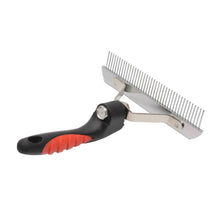 Load image into Gallery viewer, Big Dog Hair Combs Stainless Steel Pet Grooming Rake Comb Rubber Handle Hairdressing Brush Tool, Size: 17.0x16.0cm, Big Dog Hair Combs