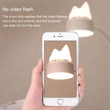 Load image into Gallery viewer, Cat Shape Double Light Source Design LED Desk Night Lamp, Support 3 Brightness Control