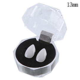 1 Pair 13mm Halloween Party Dentures Props Vampire Zombie Devil Fangs Teeth, 13mm