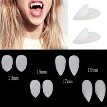 Load image into Gallery viewer, 1 Pair 15mm Halloween Party Dentures Props Vampire Zombie Devil Fangs Teeth, 15mm