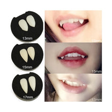 Load image into Gallery viewer, 1 Pair 17mm Halloween Party Dentures Props Vampire Zombie Devil Fangs Teeth, 17mm