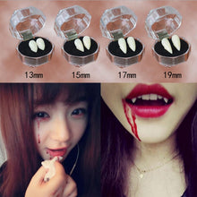 Load image into Gallery viewer, 1 Pair 17mm Halloween Party Dentures Props Vampire Zombie Devil Fangs Teeth, 17mm
