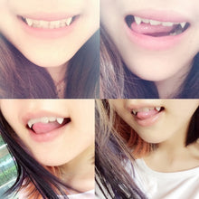 Load image into Gallery viewer, 1 Pair 17mm Halloween Party Dentures Props Vampire Zombie Devil Fangs Teeth, 17mm