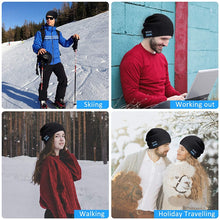 Load image into Gallery viewer, Bluetooth 5.0 Wireless Call Music Warm Knitted Hat