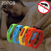 Load image into Gallery viewer, 20 PCS Anti-mosquito Silicone Repellent Bracelet Buckle Wristband Bugs Away, Suitable for Children and Adults, Length:23cm, Random Color Delivery, 20 PCS