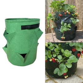 3 Pockets 18L / 5 Gallon Non-woven Felt Strawberry Planting Bag, Size: 23X28cm, Size: 23X28cm