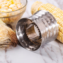 Load image into Gallery viewer, Round Shaped 304 Stainless Steel Household Corn Cutter Cob Corn Stripper Kitchen Tool, Stainless Steel