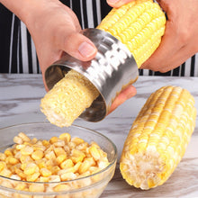 Load image into Gallery viewer, Round Shaped 304 Stainless Steel Household Corn Cutter Cob Corn Stripper Kitchen Tool, Stainless Steel