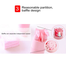 Load image into Gallery viewer, Creative 5 in 1 Portable Gargle Cup Shampoo Sub-Bottle Comb Make-up Mirror Travel Wash Kits, Standard Sets, 5 in 1