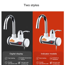 Load image into Gallery viewer, 3s Fast Heat Electrothermal Rotatable Faucet Water Tap with Indicator Light, 220V, Size: S, Indicator Light / Size: S