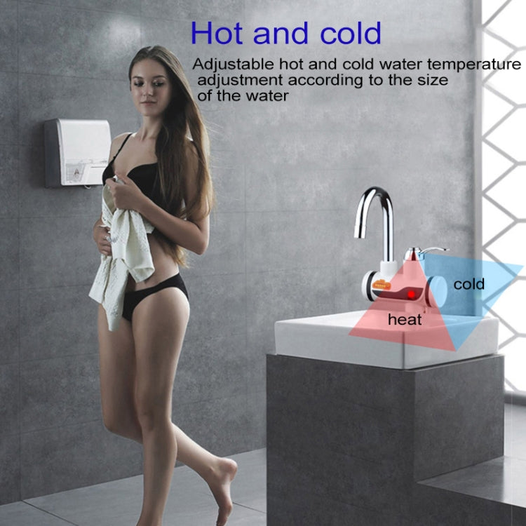 3s Fast Heat Electrothermal Rotatable Faucet Water Tap with Indicator Light, 220V, Size: S, Indicator Light / Size: S