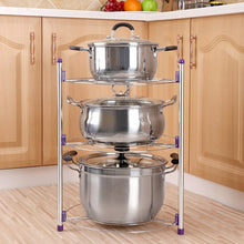 Load image into Gallery viewer, Multi-function Kitchen Pot Rack Three-layer Wok Soup Pot Stainless Steel Pot Rack, Three-layer