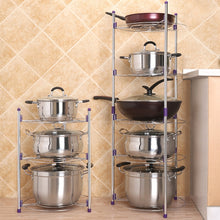 Load image into Gallery viewer, Multi-function Kitchen Pot Rack Three-layer Wok Soup Pot Stainless Steel Pot Rack, Three-layer