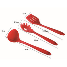 Load image into Gallery viewer, kn7050 10 in 1 Silicone Kitchen Tool Set, Black, Green, Blue, Red