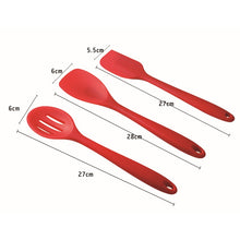 Load image into Gallery viewer, kn7050 10 in 1 Silicone Kitchen Tool Set, Black, Green, Blue, Red