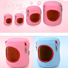 Load image into Gallery viewer, Flannel Cylinder Pet House Warm Hamster Hammock Hanging Bed Small Pets Nest, M, Size:10*12*12cm, Size:10*12*12cm