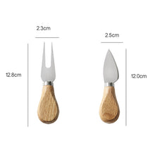 Load image into Gallery viewer, kn603 4 in 1 Wooden Handle Stainless Steel Cheese Knife Baking Tool Set
