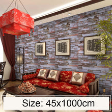 Load image into Gallery viewer, Mica Brick Creative 3D Stone Brick Decoration Wallpaper Stickers Bedroom Living Room Wall Waterproof Wallpaper Roll, Size: 45 x 1000cm, Mica brick