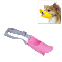 Load image into Gallery viewer, Cute Duck Mouth Shape Silicone Muzzle for Pet Dog, Size: M, M  Yellow, M  Coffee, M  Pink