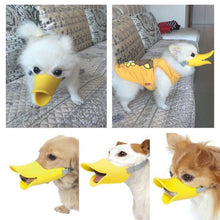Load image into Gallery viewer, Cute Duck Mouth Shape Silicone Muzzle for Pet Dog, Size: M, M  Yellow, M  Coffee, M  Pink