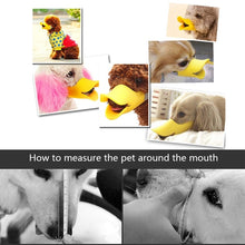 Load image into Gallery viewer, Cute Duck Mouth Shape Silicone Muzzle for Pet Dog, Size: M, M  Yellow, M  Coffee, M  Pink