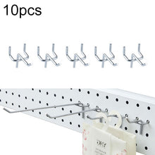 Load image into Gallery viewer, 10pcs Supermarket Clothing Shop Pegboard Slat Wall Hook Shelf Hole Plate, Hole Pitch: 2.5cm, Length: 5cm, Wire Diameter: 3.3mm, Length: 5cm