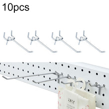 Load image into Gallery viewer, 10pcs Supermarket Clothing Shop Pegboard Slat Wall Hook Shelf Hole Plate, Hole Pitch: 2.5cm, Length: 10cm, Wire Diameter: 3.3mm, Length: 10cm