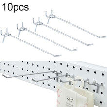 Load image into Gallery viewer, 10pcs Supermarket Clothing Shop Pegboard Slat Wall Hook Shelf Hole Plate, Hole Pitch: 2.5cm, Length: 20cm, Wire Diameter: 3.3mm, Length: 20cm