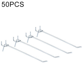 10pcs Supermarket Clothing Shop Pegboard Slat Wall Hook Shelf Hole Plate, Hole Pitch: 2.5cm, Length: 20cm, Wire Diameter: 3.3mm, Length: 20cm
