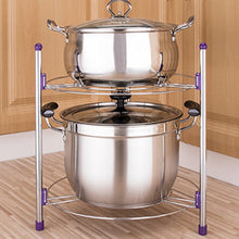 Load image into Gallery viewer, Multi-function Kitchen Pot Rack Double-layer Wok Soup Pot Stainless Steel Pot Rack, Double-layer