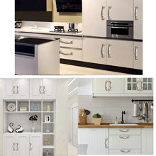 Load image into Gallery viewer, 5027-128 Gold Imitated Zinc Alloy Ceramic Handle for Cabinet Wardrobe Drawer Door, Hole Spacing: 128mm, 5027-128(1)