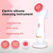 Load image into Gallery viewer, CNaier AE-868 Battery-powered Silicone Ultrasonic Vibration Face Skin Care Electric Facial Cleanser, AE-868(Pink), AE-868(Blue)