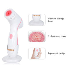 Load image into Gallery viewer, CNaier AE-868 Battery-powered Silicone Ultrasonic Vibration Face Skin Care Electric Facial Cleanser, AE-868(Pink), AE-868(Blue)