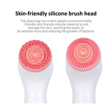 Load image into Gallery viewer, CNaier AE-868 Battery-powered Silicone Ultrasonic Vibration Face Skin Care Electric Facial Cleanser, AE-868(Pink), AE-868(Blue)