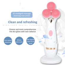 Load image into Gallery viewer, CNaier AE-878 USB Charging Silicone Face Skin Care Electric Facial Cleanser, AE-878(Pink), AE-878(Blue)