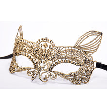 Load image into Gallery viewer, Halloween Masquerade Party Dance Sexy Lady Bronzing Lace Cat King Mask, Bronzing Cat King