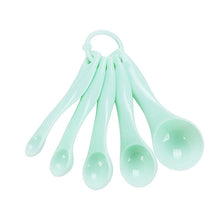 Load image into Gallery viewer, kn082 5 in 1 Plastic Measuring Spoon Kitchen Tool Set (Random Color Delivery), Black, Pink, Green