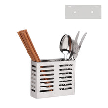 Load image into Gallery viewer, 304 Stainless Steel Wall-mounted Kitchen Rack Hanging Knife Holder Double Cage Chopsticks Canister, Double Cage Chopsticks Canister
